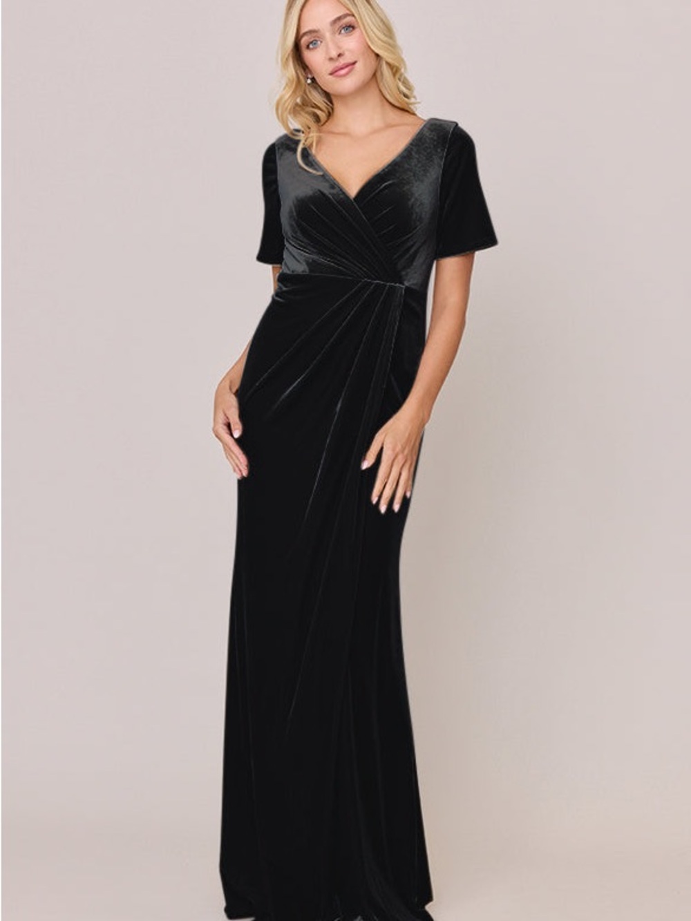 Revelry Giselle Velvet Black Gown Gala Wedding Black Tie 6